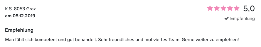 Herold Bewertung Dr. Justina Sabukoschek