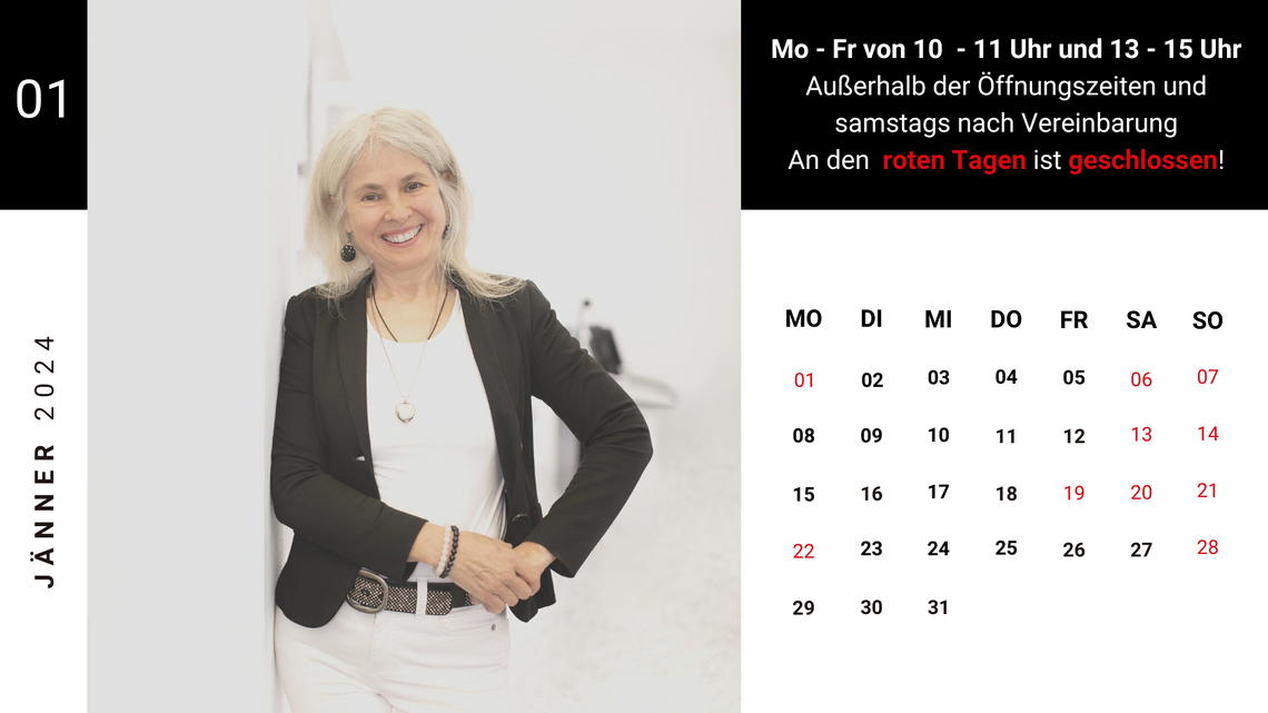 Öffnungszeiten Dr. Sabukoschek Jänner 2024